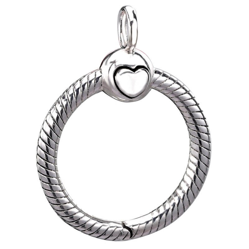 Rosaguld & sølv lille medium & stor o halskæde vedhæng fit armbånd 925 sterling sølv perle charme diy smykker: 1