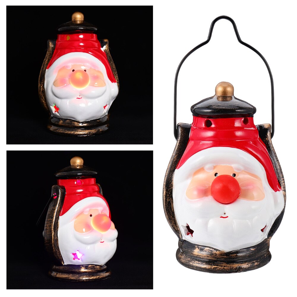 1pc julenattelys julenissen dekorativ lampe skrivebord ornament