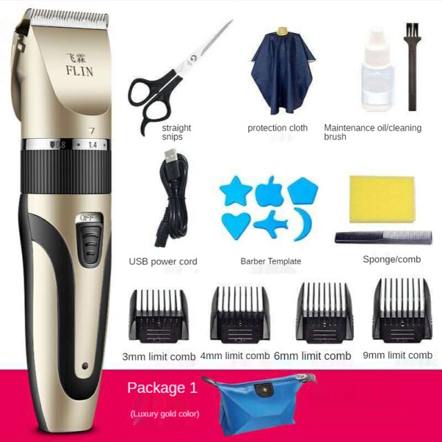 T Bald Head Hair Clipper Mower Rechargeable Trimmer T-Outliner Rechargeable Razor Trimmer Adjustable Cordles Edge for Men: Gold