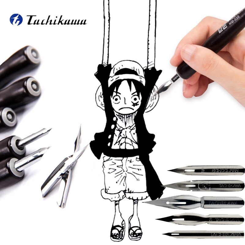 Tachikawa – stylo-plume japonais, pointe de dessin, , pour Manga, dessin animé, artistique