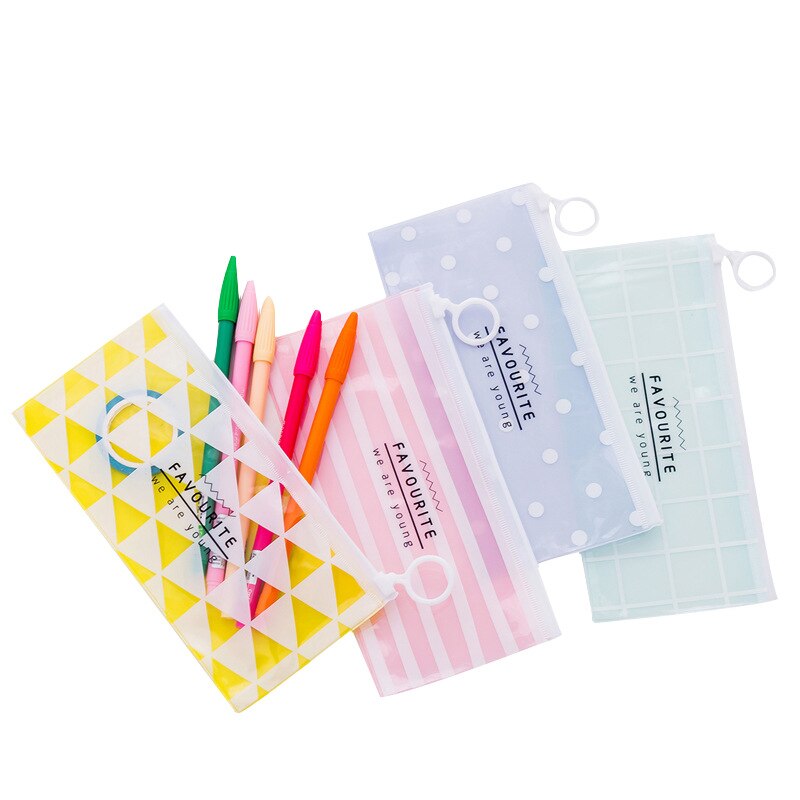 1 stück Neue Korea Schule Schreibwaren SchöNe Nette Kawaii Kreative PVC Umschlag Zu Empfangen Beutel Frische Transluzenten Ordner