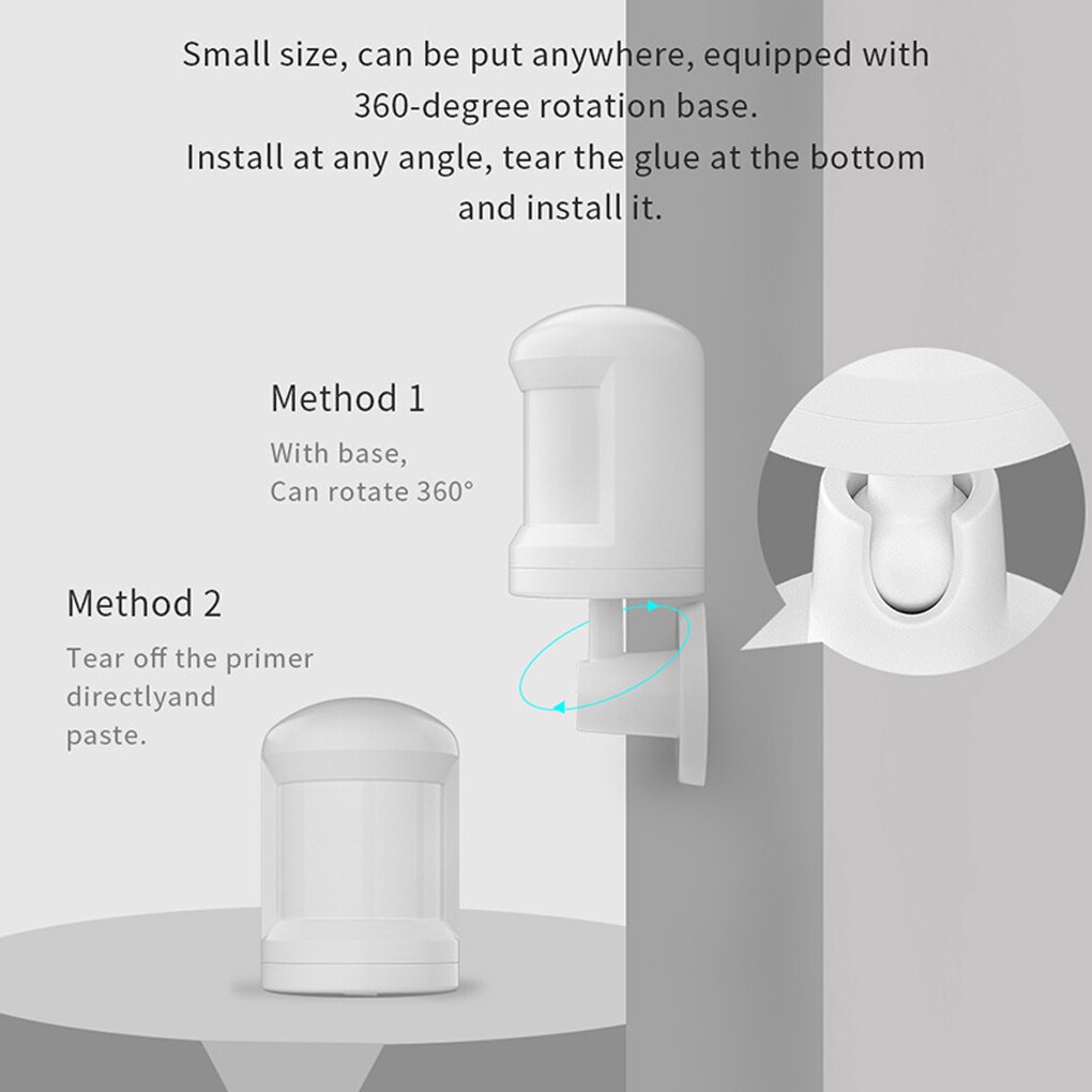 ZigBee Tuya Smart Human Body Sensor Mini Wireless Motion Detector Is Used For Safe Home Alarm System PIR Detector