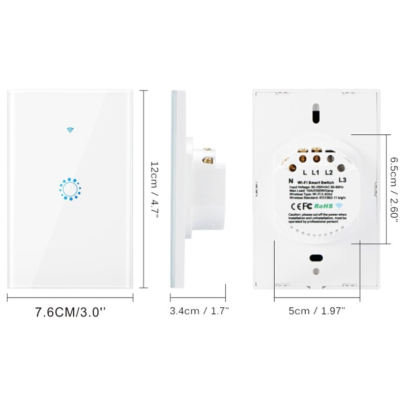Trykk bryter smart wifi varmtvannsbereder bryter kjele alexa brytere google home stemmen for oss plugg utendørs timer 4g app kontroll-