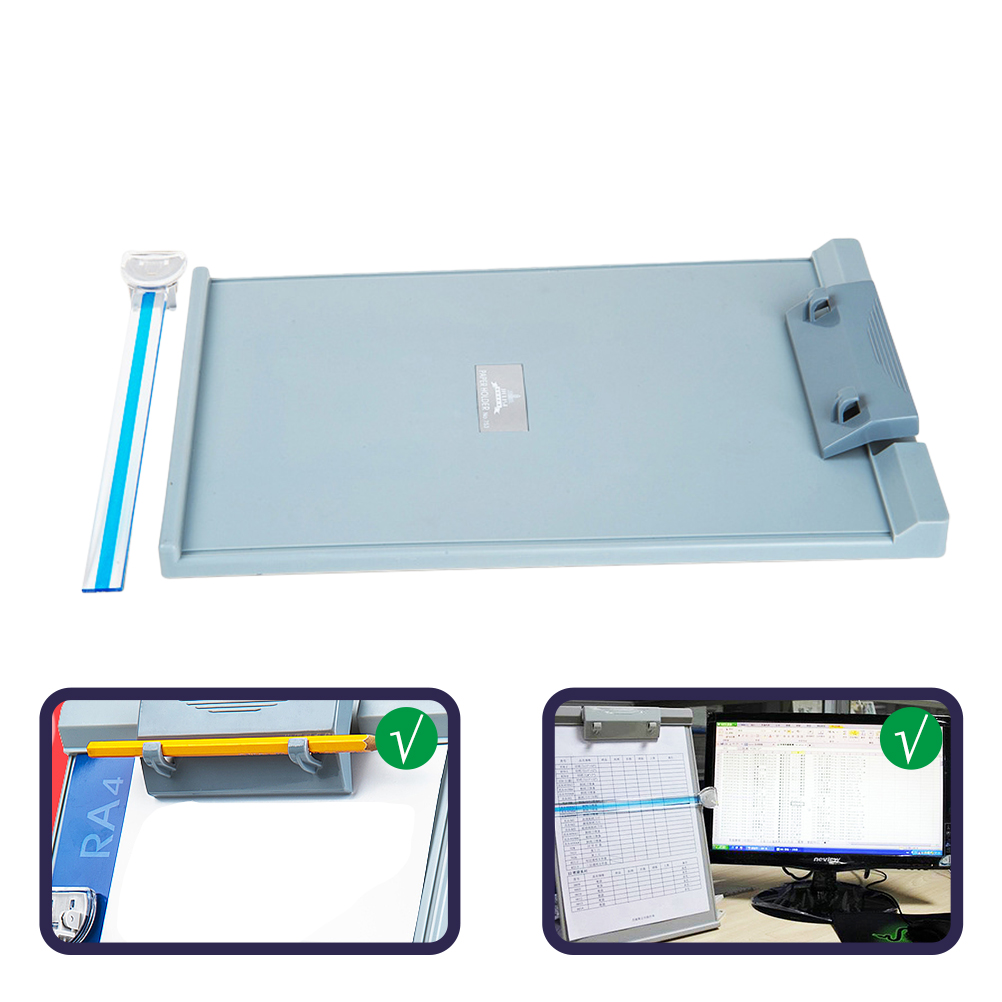 Book Reading Stand Typing Desk Holder Reading Rack for Home Office (Light Grey)