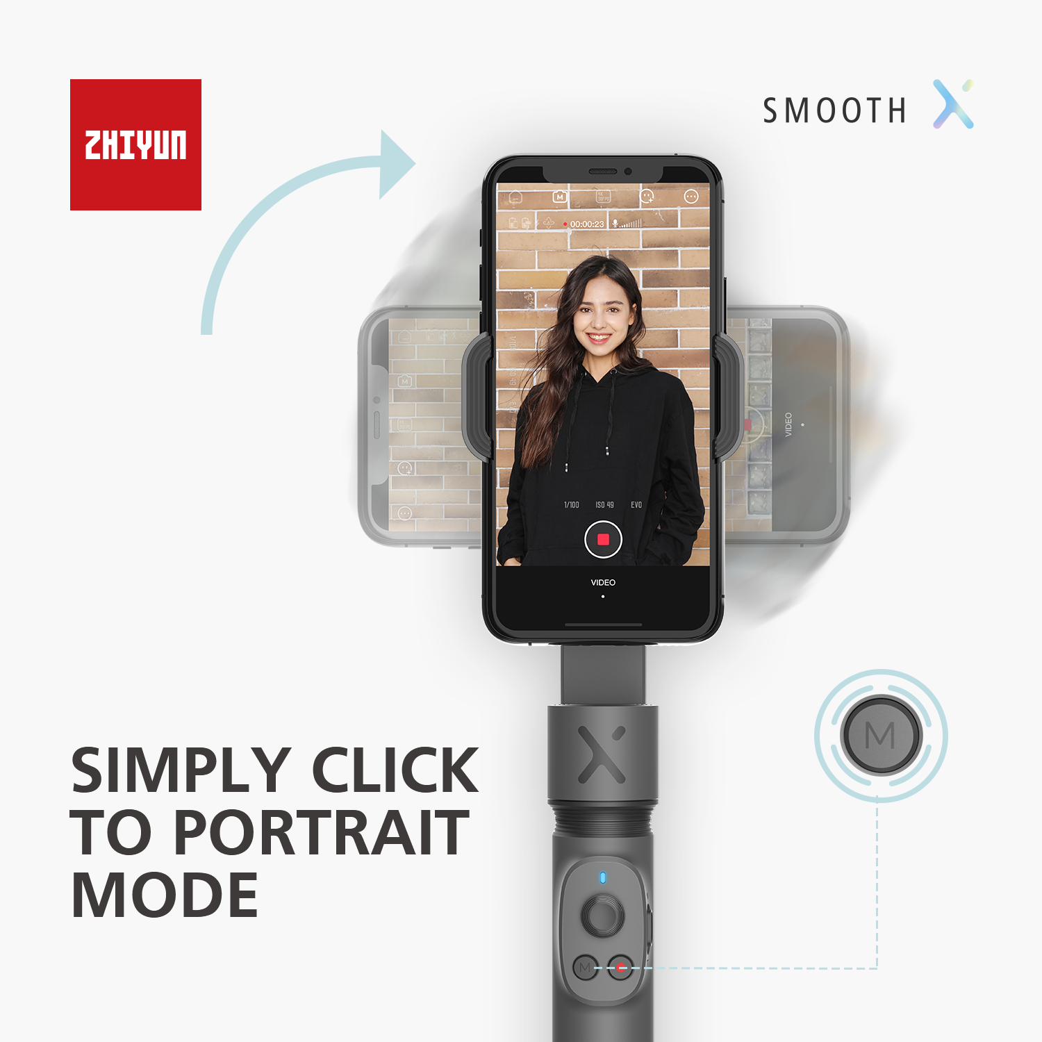 Zhiyun Smooth X 2-As Selfie Stok Gimbal Palo Telefoon Voor Smartphones Xiaomi Redmi Huawei Iphone Samsung Handheld Stabilizer