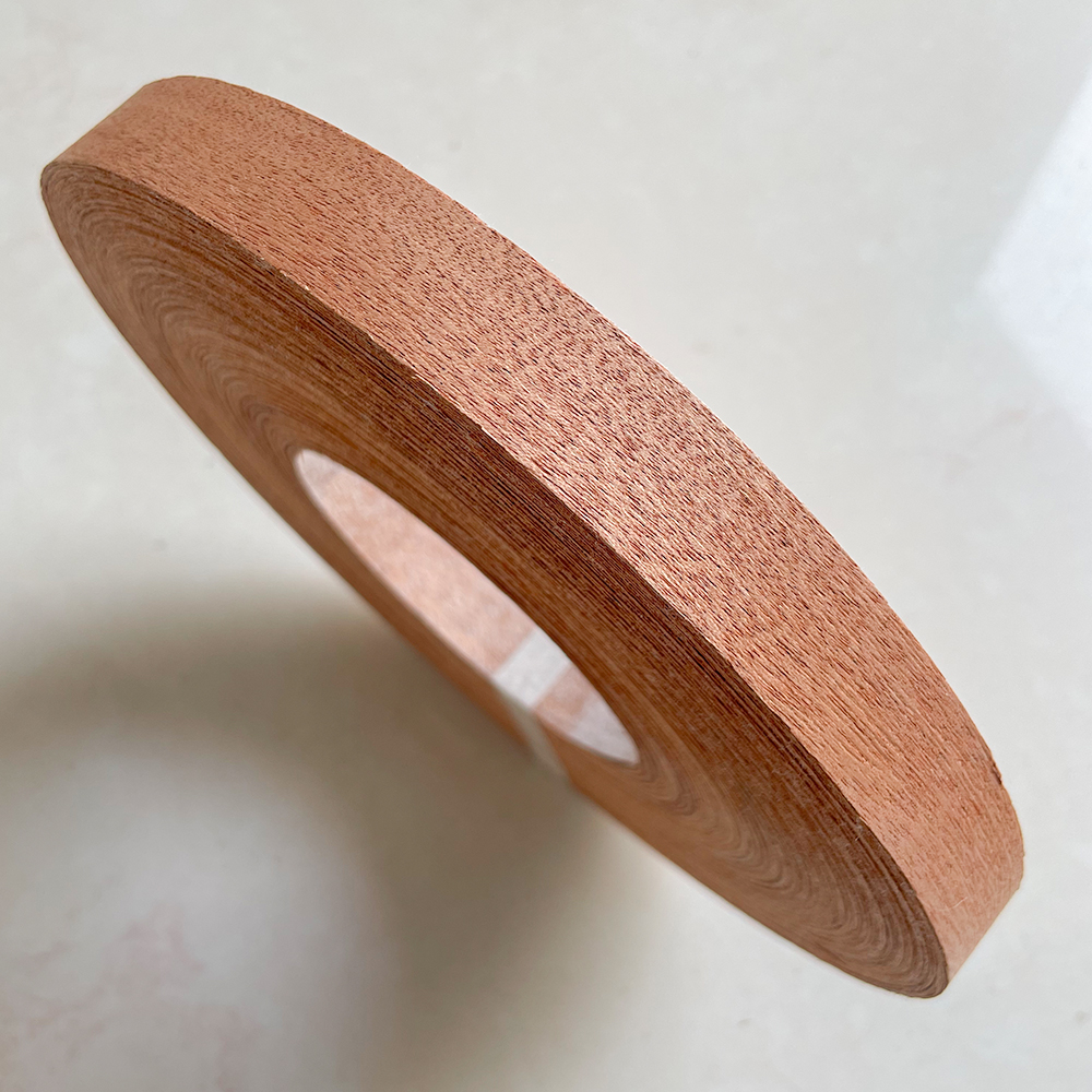 OMUKI Solid wood veneer edge banding with woodworking DIY furniture wardrobe cabinet edge banding width 2cm: Bubinga / 10-11cm
