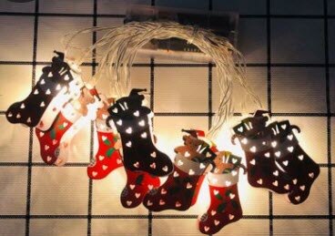 Dekoracja na choinkę lekka girlanda żarówkowa doprowadziło podświetlana ładowarka USB bałwanek i święty mikołaj doprowadziło światło robić dekoracji 3M 20doprowadziło: Czerwony