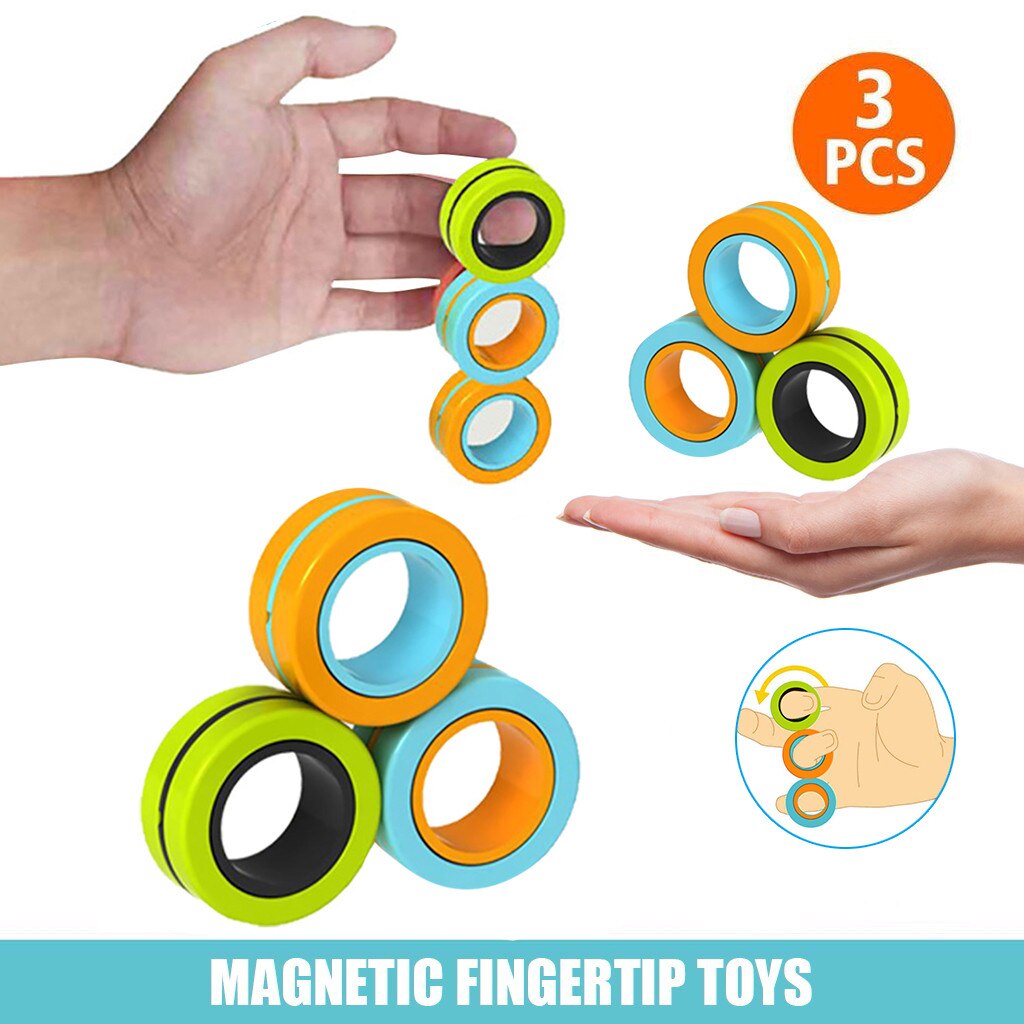 Spinning Top Magnetic Bracelet Ring Juguetes Unzip Toy Magic Ring Anti-stress Props Tools Decompression Toys Игркшки Для Детей