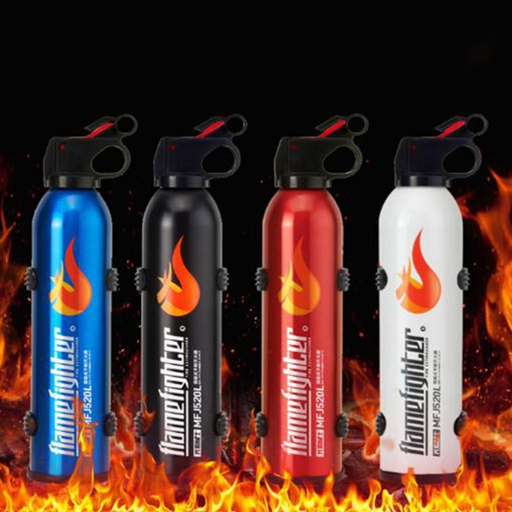 Mini extincteur portatif noir de voiture avec le chasseur de flamme de sécurité d'extincteur chimique sec de crochet pour la voiture de bureau à la maison