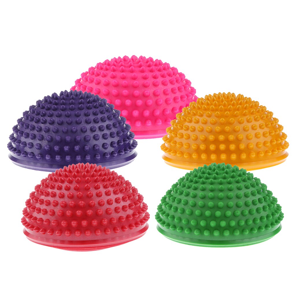 5 piezas media pelota para Yoga equilibrio Pods -Hedgehog Styled equilibrio medio abombado para niños-Hedgehog Styled mejorar el equilibrio