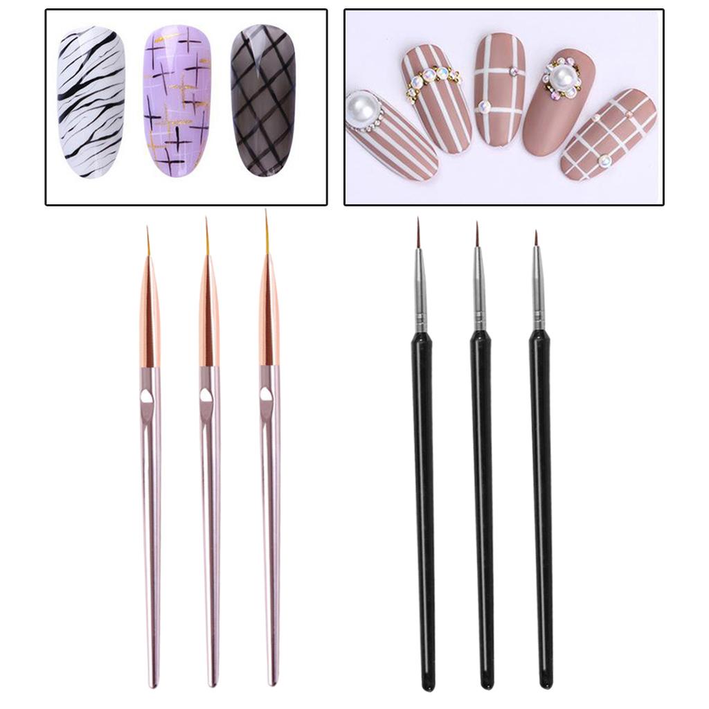 3Pcs Nail Art Pen Set Painting Drawing Flower DIY Leaves Petals Dotting Salon Use Blending Nail Art Tips Builder Details