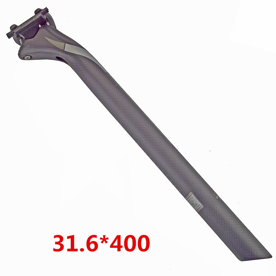 EXTRALITE Superlight tija de sillín totalmente de carbono poste de asiento de bicicleta MTB camino bici sillín 27,2 de 30,8*31,6*400mm 3k mate piezas de bicicleta: 31 6