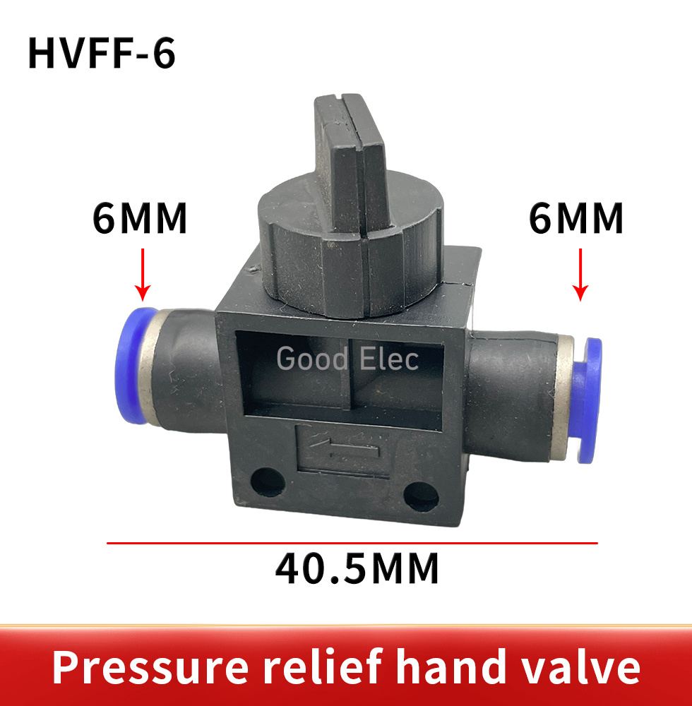 HVFF Pneumatische Anschlüsse Handventil 4 mm-12 mm Anschluss Schnellwanne für Schlauchrohrbegrenzung Geschwindigkeitsregelung: verrotten