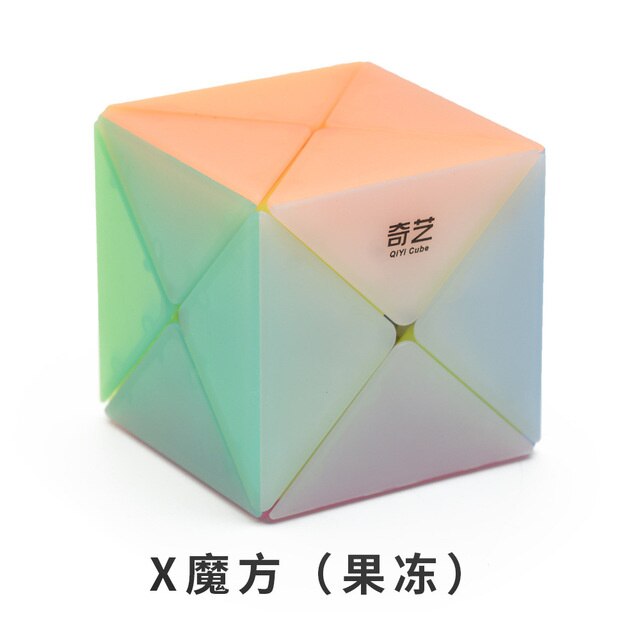 Qiyi Jelly Color Neo Magic Cube cubo trasparente Puzzle Finger giocattoli cubi di velocità professionali giocattoli educativi precoci per bambini: X