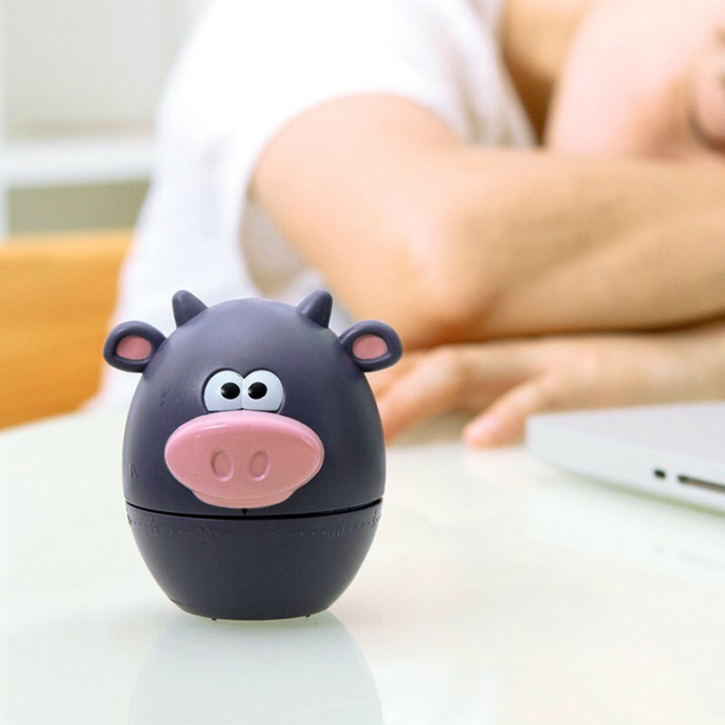 Plastikowy minutnik kuchenny z kreskówkowym zwierzątkiem, 60- minutowy budzik, minutnik kuchenny, stoper, narzędzia kuchenne