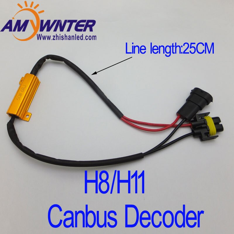 AMYWNTER H8 H11 50 W 6Ohm Auto LED Canbus koplamp Belastingsweerstand voor Fix LED Lamp Snel Hyper Flash Richtingaanwijzer