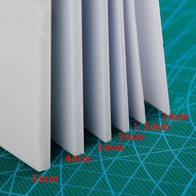 Abs Plank Thickness1-5mm Maat 200Mm X 250Mm Abs Styreen Lakens Wit Meer Aandeel Diy Handleiding Model Maken materialen