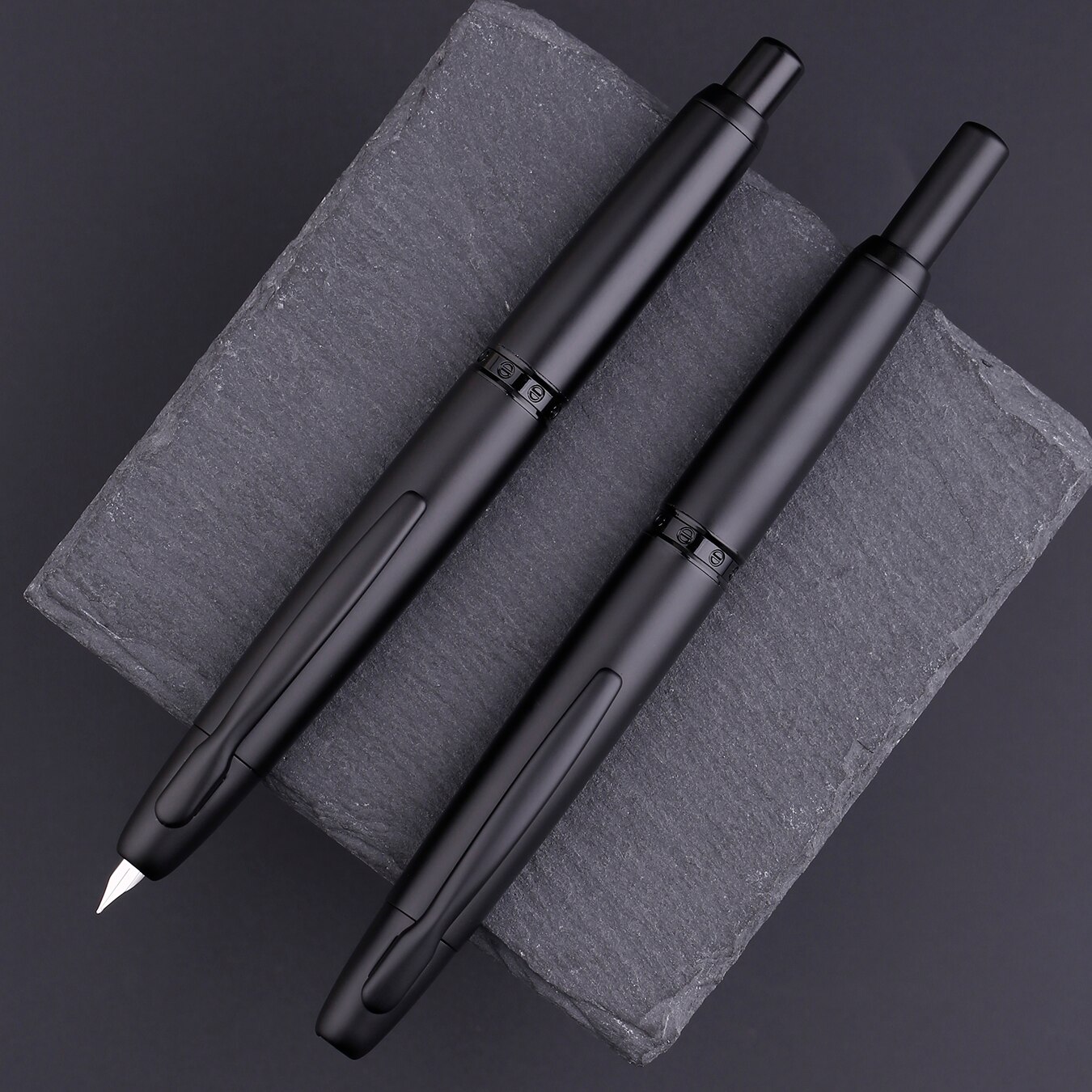 ¡En Stock! Mahanan-pluma estilográfica a presión A1, plumín extrafino retráctil de Metal de 0,4mm con Clip/sin Clip, pluma de tinta de para escribir