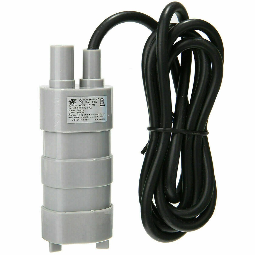 12V Electric High Flow Water Pump 600L/H Submersible Camper Caravan Motorhome Fountain Pumps Connect The Plastic Pipe