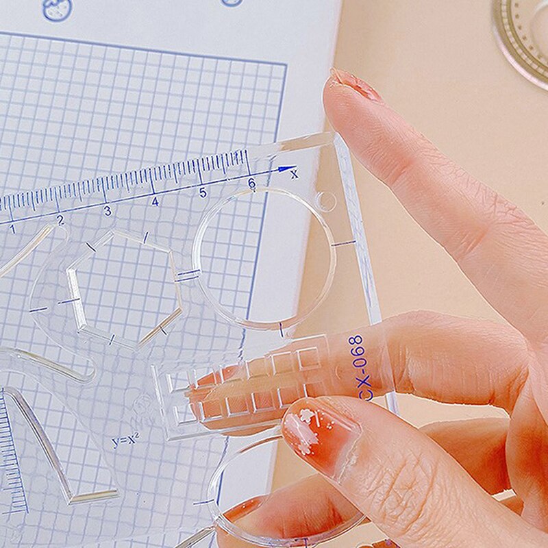 Angle Geometric Drawing Template Circle Maker Drawing Ruler Multifunctional Circular Drawing Measuring Scale