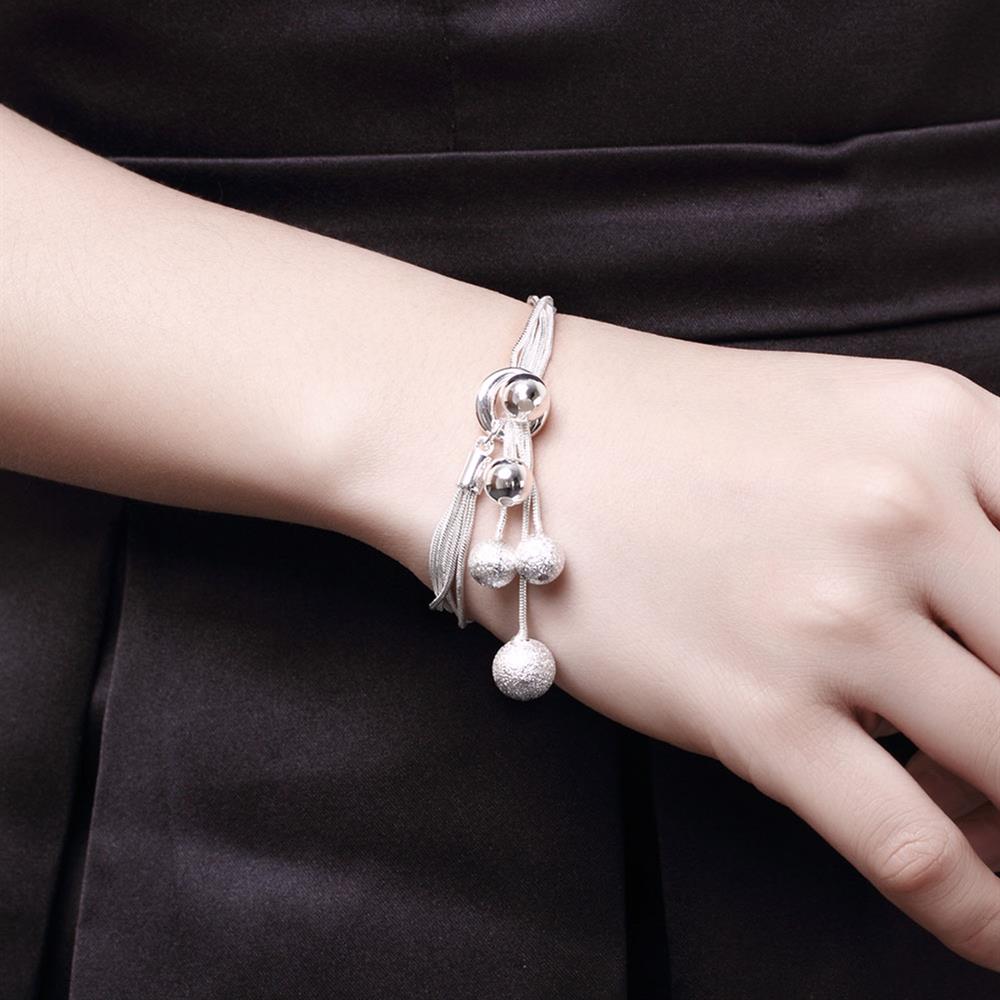Charm 925 Sterling Zilveren Armbanden Ketting Oorbel Sieraden Set Voor Vrouwen Party Meisje Student Kwasten Opknoping Kralen
