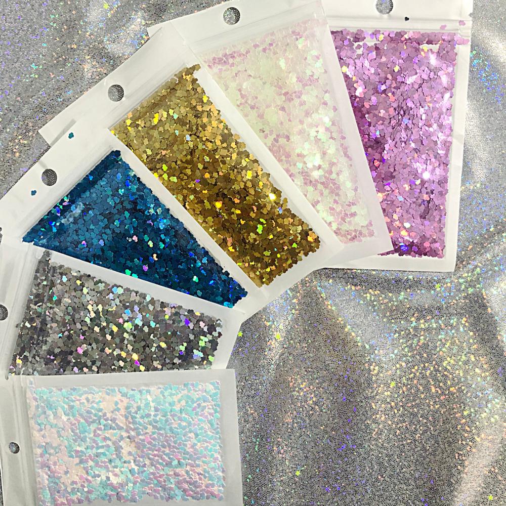 Kawaii sky glitter holografisk uv harpiks smykker fyllinger diy slim dekor skyer form paljetter håndlaget håndverkstilbehør