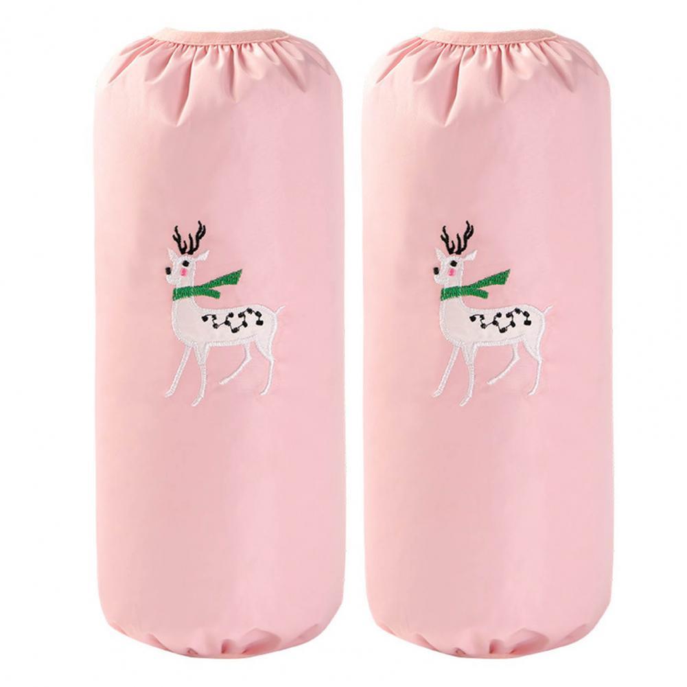 Manchons de cuisine imperméables pour femmes, 1 paire, adorables manchons de cuisine légers résistants à la saleté:  Pink