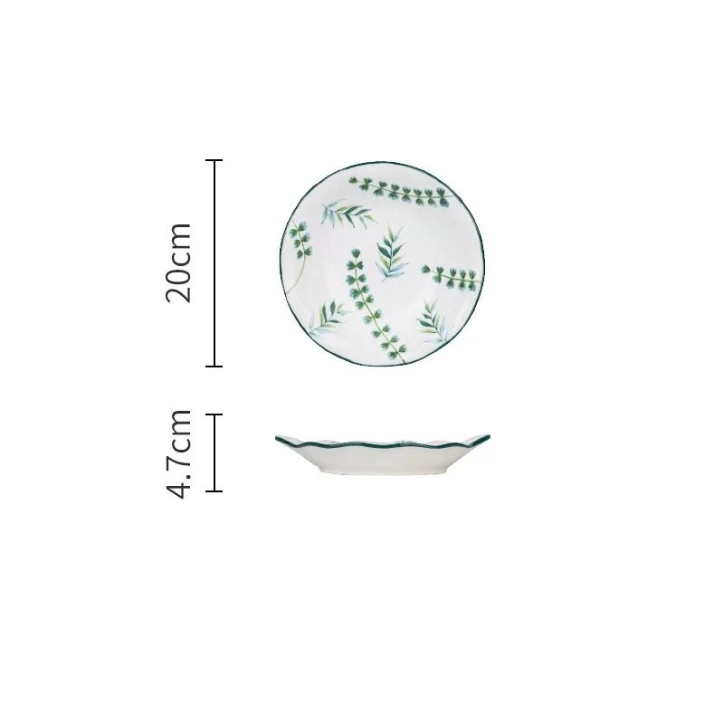 Keramik Teller Set schüssel teller tief anlage gericht kreative Europäischen stil steak platte porzellan mikrowelle neue: 8inch deep plate