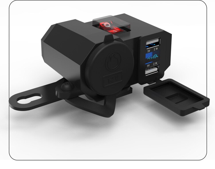 Waterdichte Universele Elektrische Auto Usb Oplader Motorfiets Sigarettenaansteker Moto Dual Usb Gezamenlijke Mobiele Mobiele Telefoon Oplader: Ordinary