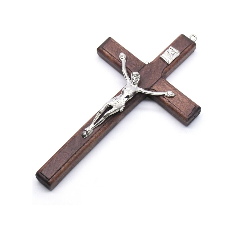 Religieuze Legering Jesus Cross Hangers Werden Gegeven Als Door Mannen En Vrouwen Gebruikt Hangen Op De Muur Voor gebed: Brown