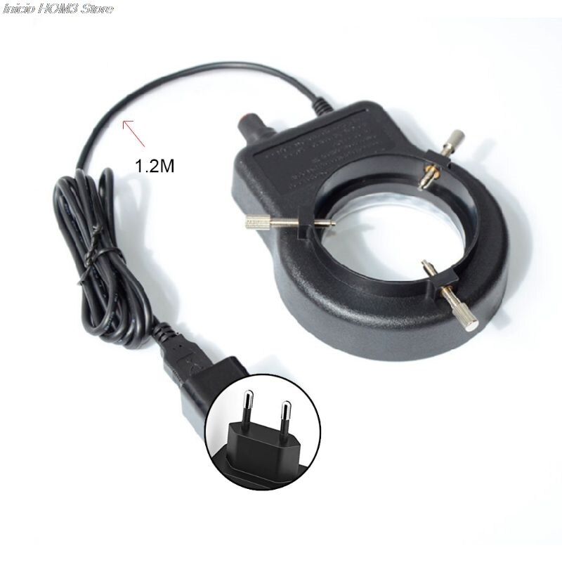 Microscope Lamp Single Cylinder Binocular Stereo Microscope Ring Lamp Integrated LED Ring Light Source Brightness Adjustable Cen