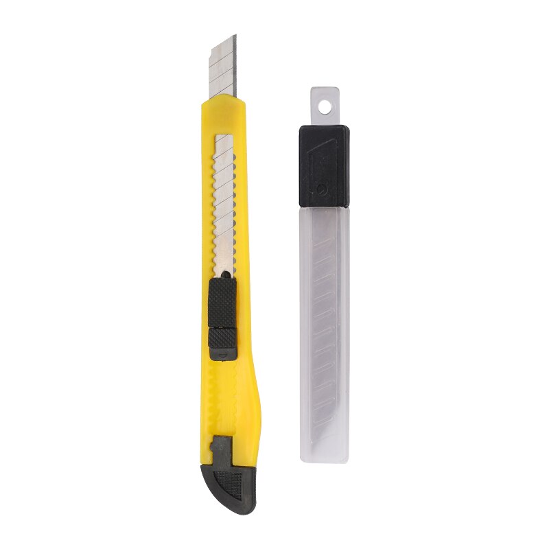 MIUSIE Portable Retractable Utility Knife Office Paper Cutter Stationery Knife DIY Plastic Handle Cutting Knife Wallpaper Knife: Type 8