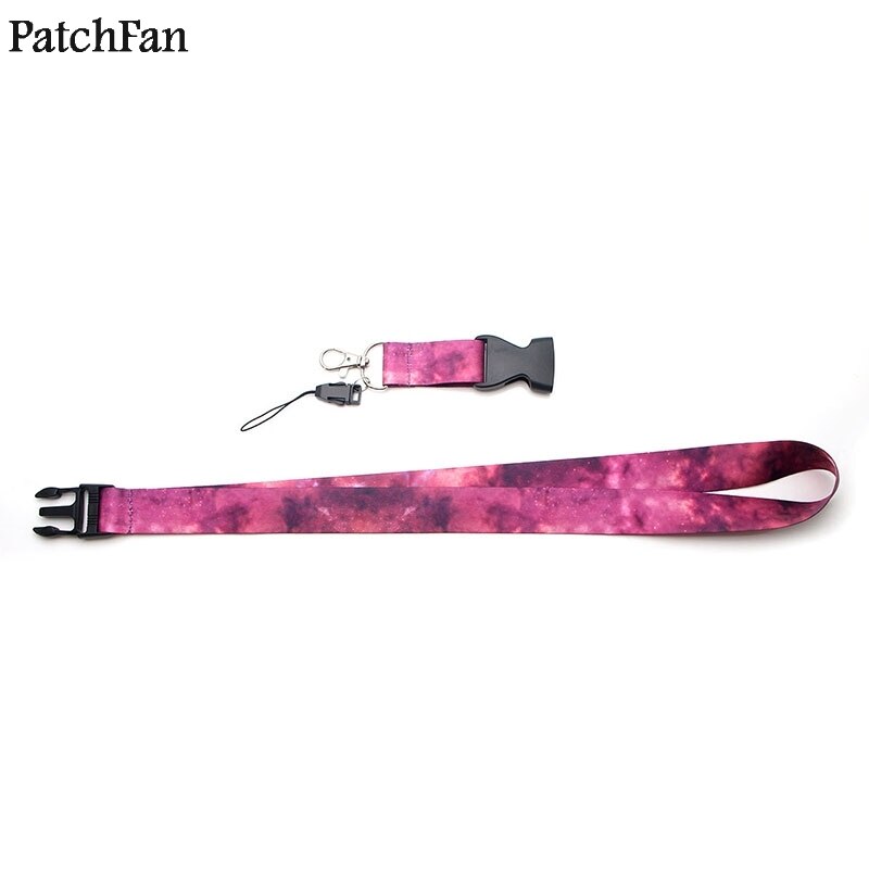 Patchfan Nutural Nebula sterrenhemel sleutelhanger lanyard singels lint neck strap stof para id badge telefoon houders ketting A1161