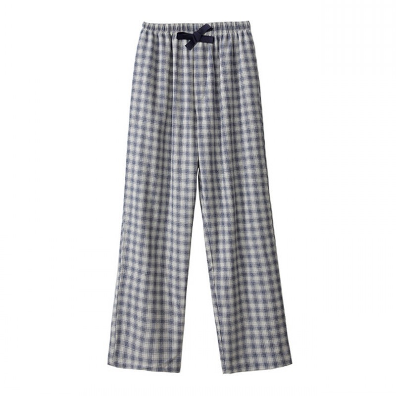 Autumn Winter Men 100% Brush Cotton sleeping bottoms Male nighty trousers Men Casual Loosen Plaid pajama pants XXL: H / XXL