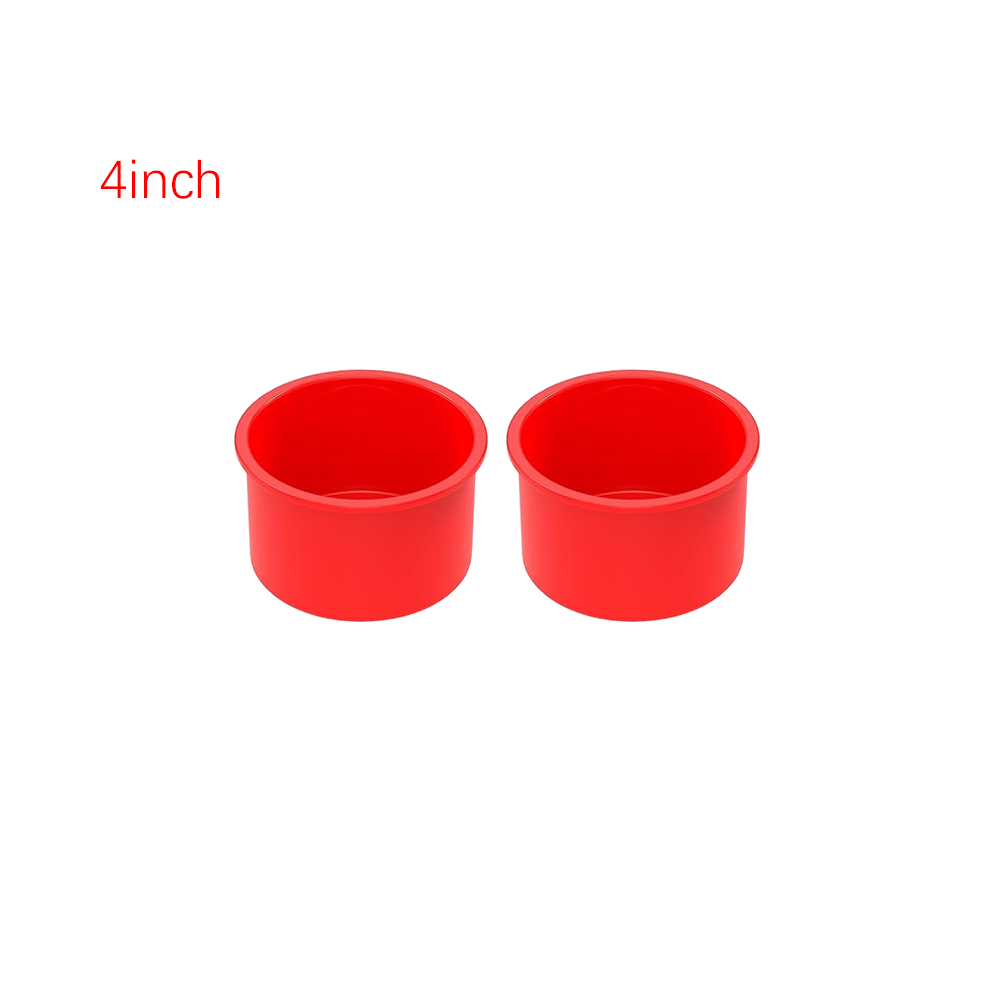 1/2/4/6pcs Round 4 inch Non-stick Silicone Baking Pans Muffins Cake Mold & Cupcake Molds Perfect For Brithday Christmas Party: Chocolate