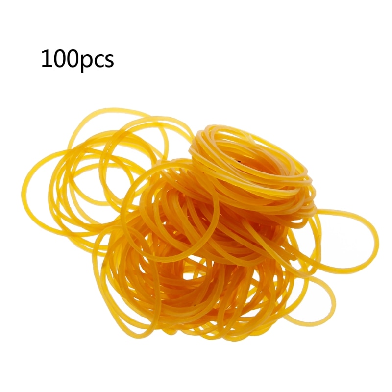 100 PCS/Bag Office Rubber Ring Rubber Bands School Office Supplies Stationery Organizer