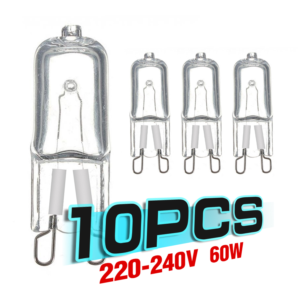 10 Stück G9 Eco-Halogen-Glühbirnen G9 220 V 20 W/25 W/40 W/60 W Kapsel-LED-Lampen, eingefügte Perlen, Kristalllampe, Halogenlampe
