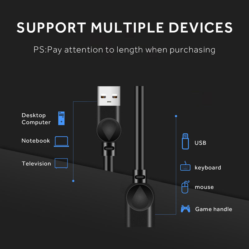 USB Extension Cable Male to Female 1.5M 3M 5M USB Data Sync Transfer Extender Cable Data Cables