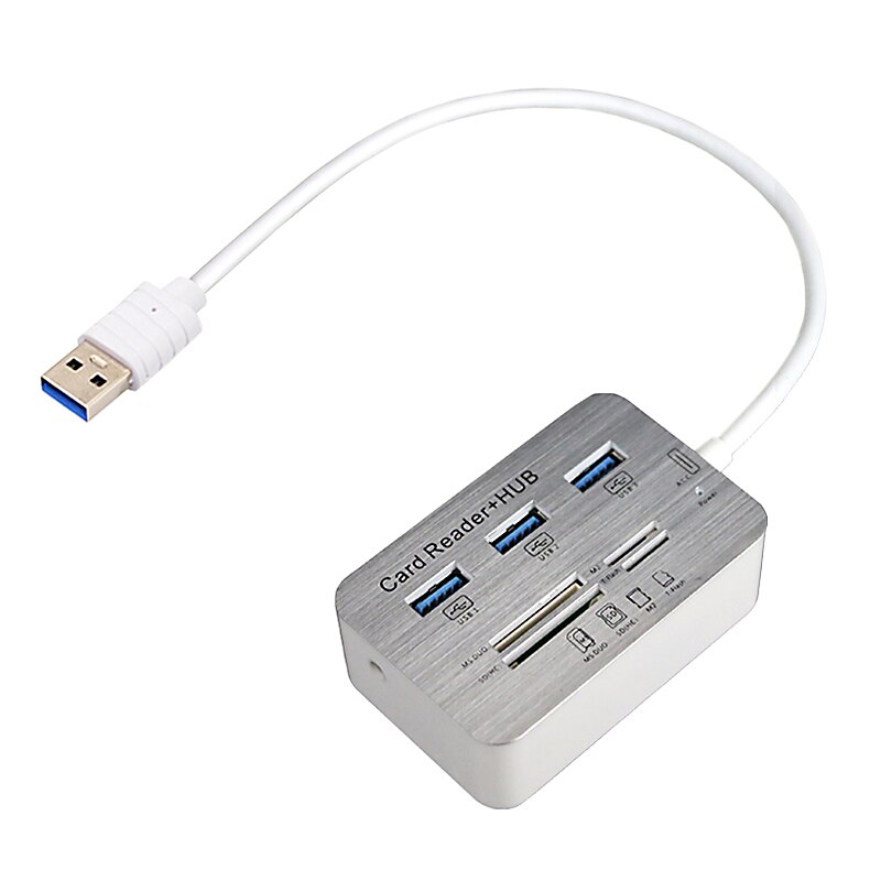 3.0 usb hub and Card Reader COMBO high speed hab with MS/SD/M2/TF and with 3 ports usb splitter for computer
