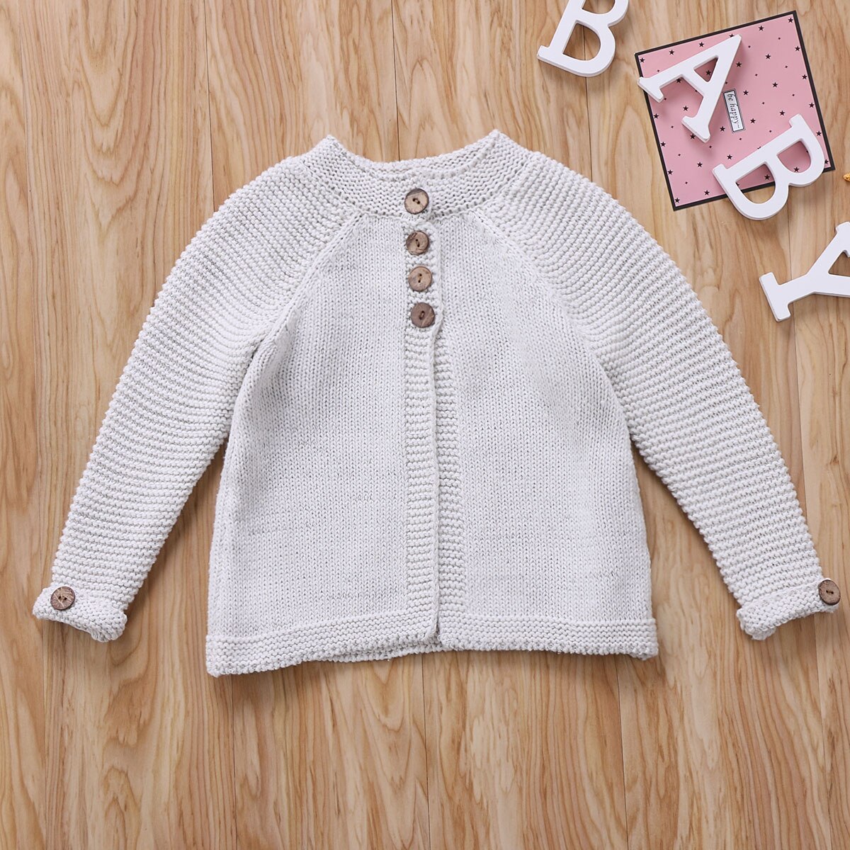 Ragazze carine Manica Lunga Mantello Maglie e Maglioni Maglieria Bottoni Up Cardigan Cappotto Vestiti Vestito 1-8Y
