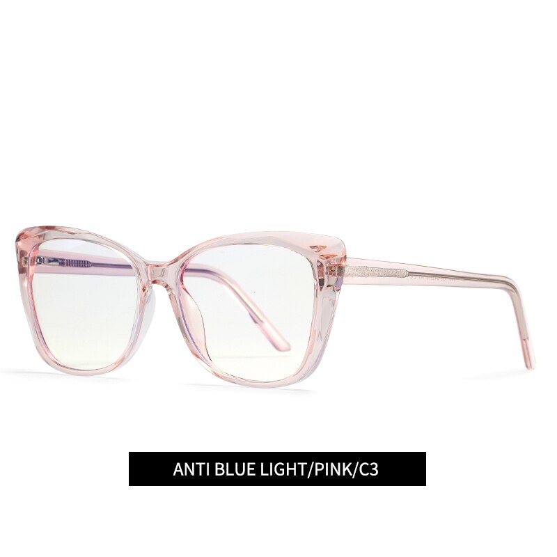 ¡Novedad de ! Gafas de ordenador Simvey con filtro de luz azul, lentes transparentes TR90, gafas de protección de luz azul grandes para mujer, gafas antiazules de gran tamaño: pink