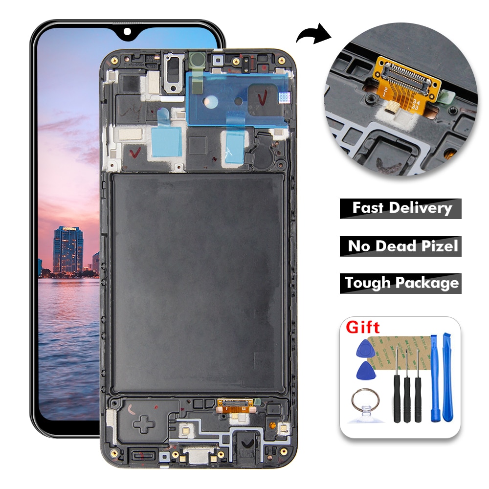 Aaa Lcd Display Voor Samsung Galaxy A20 A205G A205F A205FN A205DS Lcd-scherm Digitizer Touch Panel Screen Montage + Frame