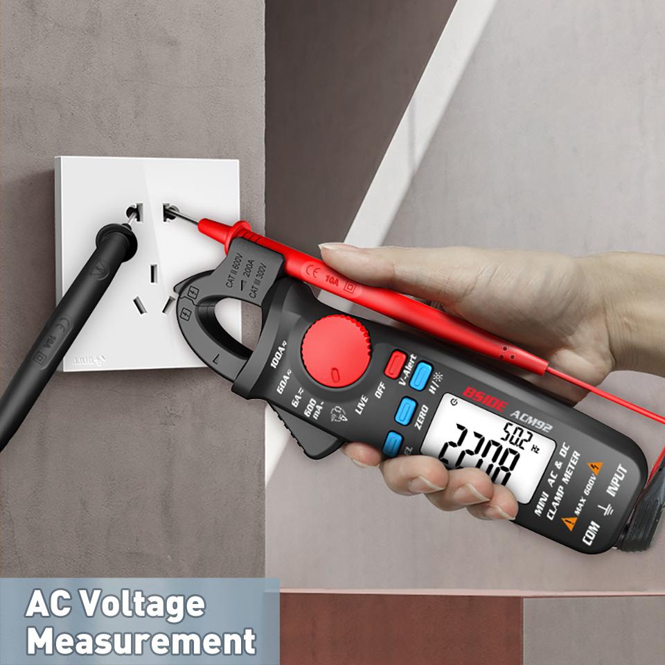 Clamp Meter Ac/dc Current And Voltage Frequency Resistance Check Multimeter