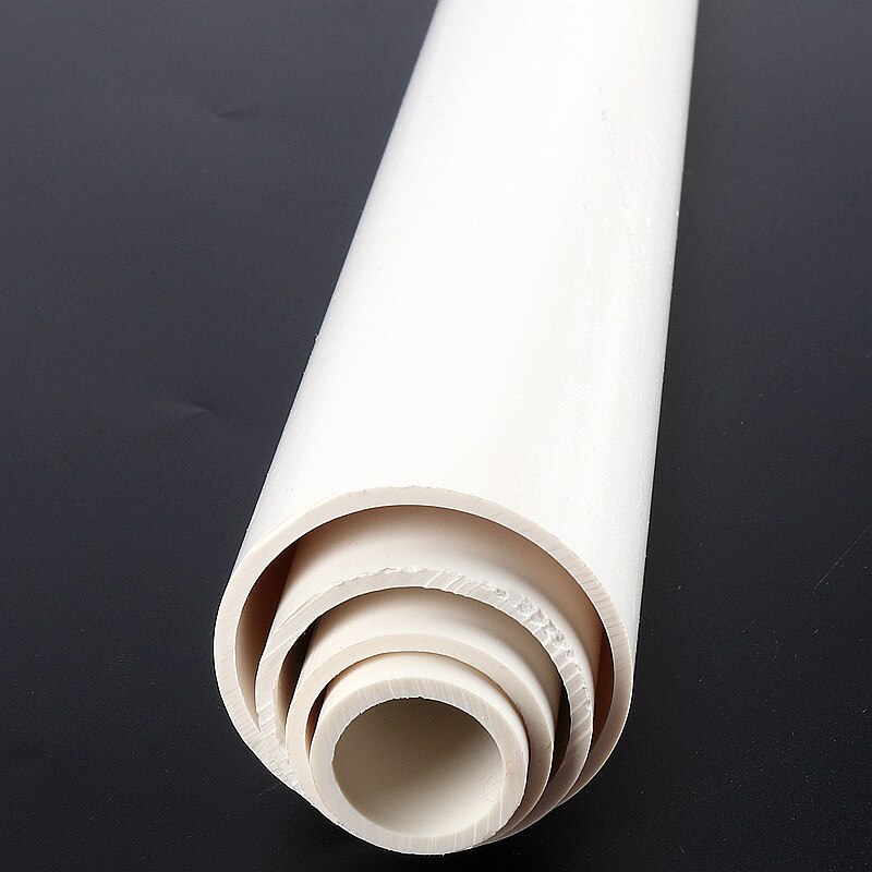 1-2pcs 20mm-110mm Outer Diameter White PVC Pipe Agriculture Drainage Home Garden Irrigation Tube Fish Tank Water Pipe 48-50cm