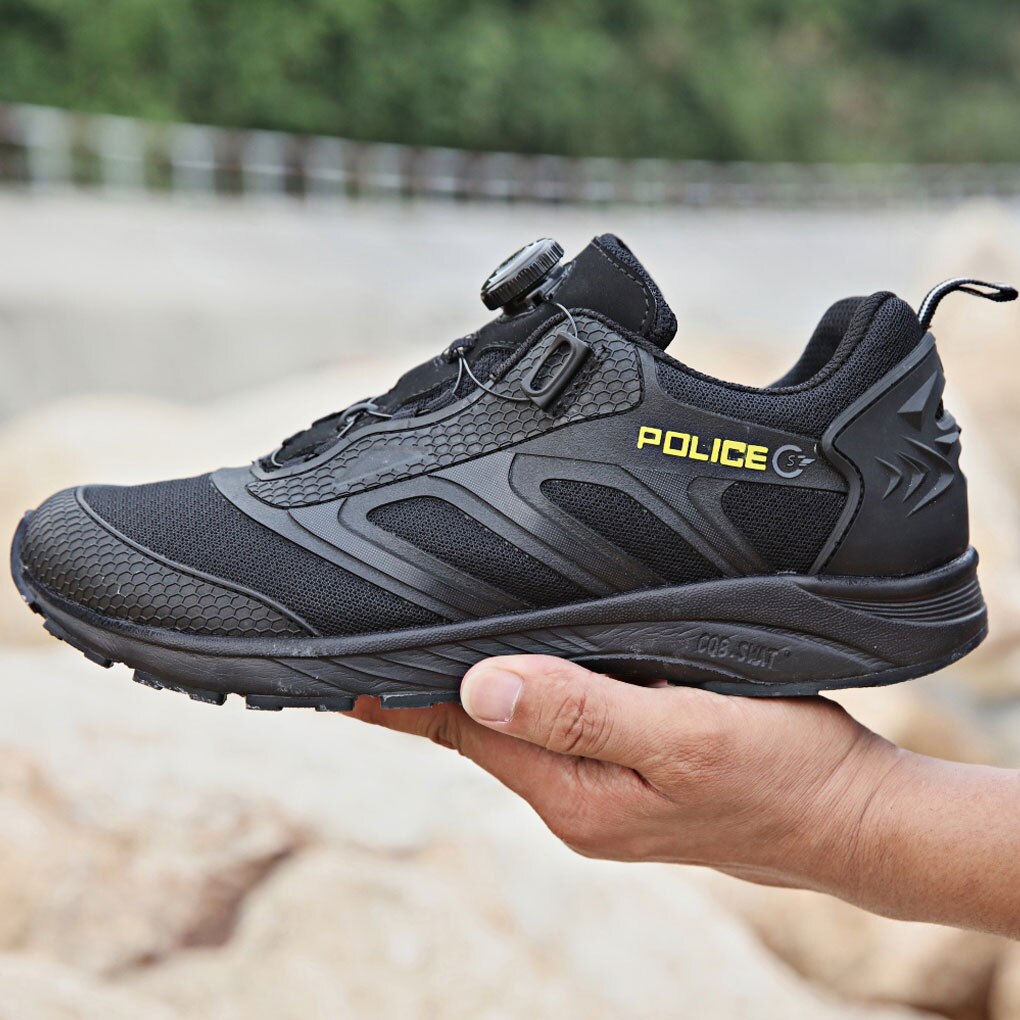 CQB. SWAT Mode Man Schoenen Lente Herfst Mannelijke Outdoor Wandelen Casual Schoenen Rubber Zwart Comfortabele Mannen Politie Schoenen Knop Kant