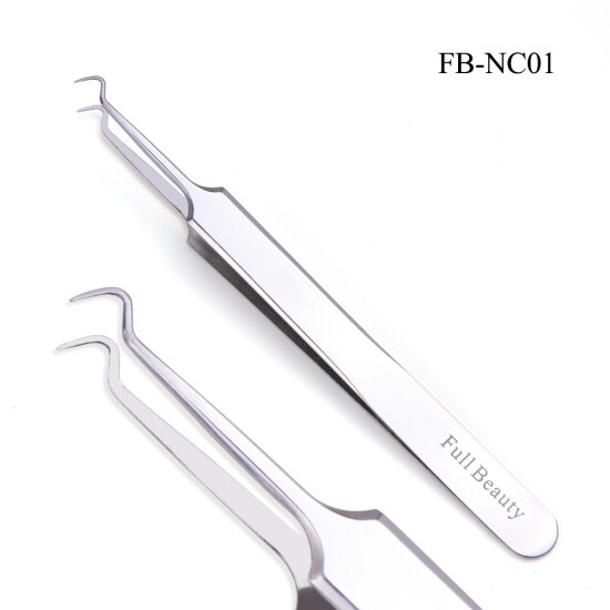 STZ 1pcs Professionele Mee-eter Pincet Wimper Extension Clip Charmes Dames Makeup Tools Nail Art Decoraties Picker FBNC01-04: FB-NC01