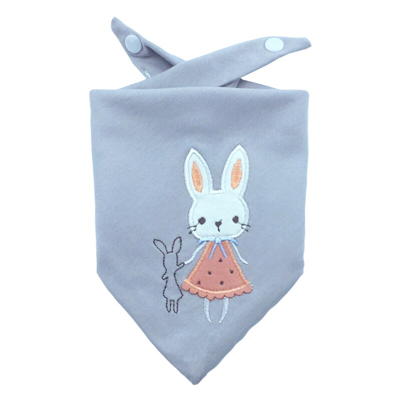 Slabbers Katoen Borduren Babyvoeding Schort Driehoek Bib Meisje Jongen Voeden Sjaal Slabbetjes Burp Doek Bandana Speeksel Handdoek: CZJ005B5