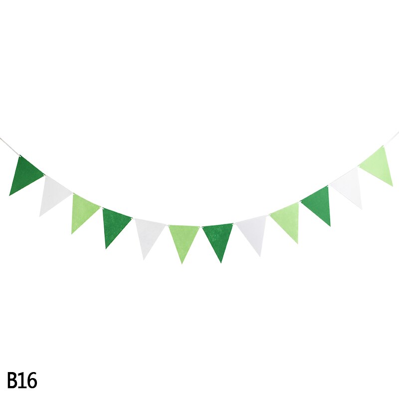 2.5m 12 flaggor bunting banderoller vimpel non-woven girlander flaggor baby shower bröllopsfest vimplar hängande girlander dekor tillbehör: B16