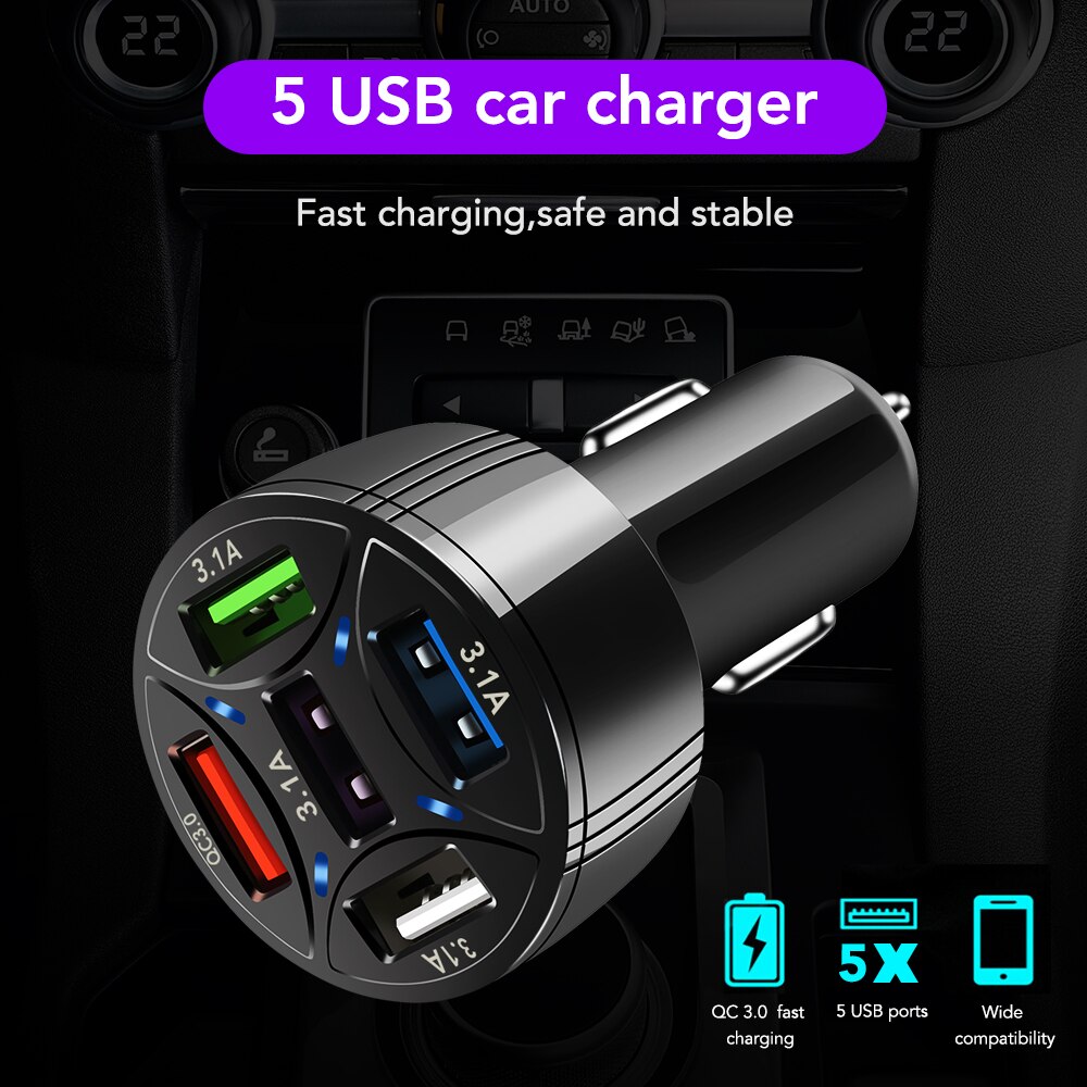 5 porty USB ładowania samochodu mini szybkie ładowanie dla Citroen C4 C5 C3 Picassa Xsara Berlingo Saxo C2 C1 C4L DS3 Xantia DS4 C8