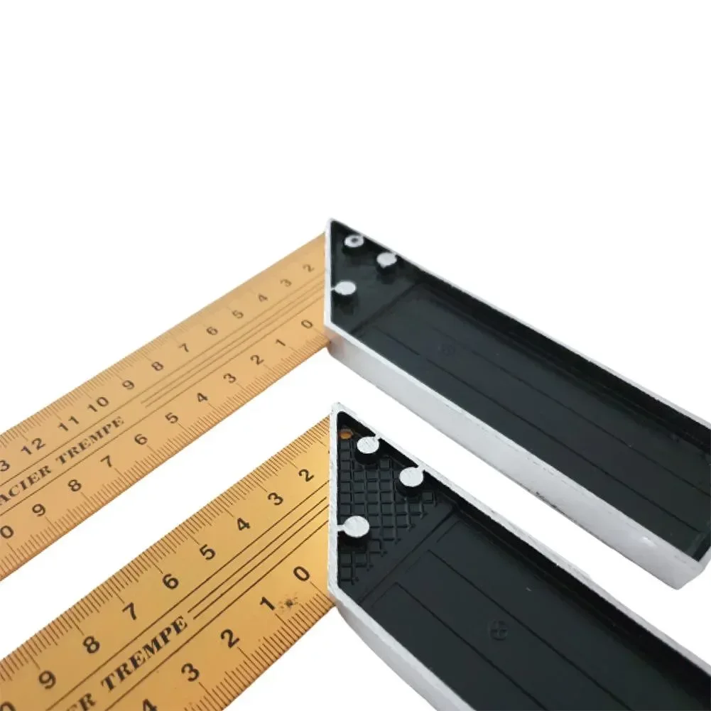 Regla de ángulo cuadrado en L, regla de 90 grados de acero de 250/350mm para carpintería, carpintería, artesanía de cuero, herramientas manuales de medición